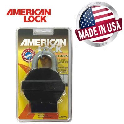 AMERICAN LOCK A107VL Konteyner ve Tır Kapıları için Çelik Asma Kilit, 63.5mm - 1