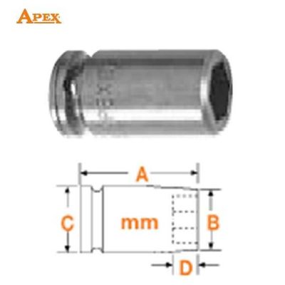 APEX Sac Metal Vidaları için Kare Uçlu Somun, 1/4