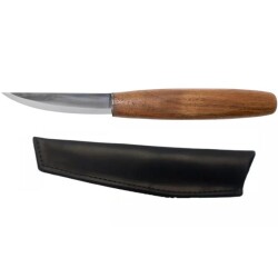 BeaverCraft C4X Ceviz Saplı Deri Kılıflı Sloyd Ahşap Oyma Bıçağı