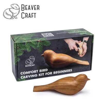 BeaverCraft DIY01 Ahşap Kuş Figürü Oyma Hobi Seti  - 1