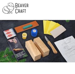 BeaverCraft DIY01 Ahşap Kuş Figürü Oyma Hobi Seti  - 5