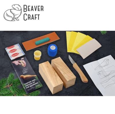 BeaverCraft DIY01 Ahşap Kuş Figürü Oyma Hobi Seti  - 5