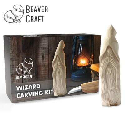 BeaverCraft DIY03 Ahşap Sihirbaz Figürü Oyma Hobi Seti  - 1