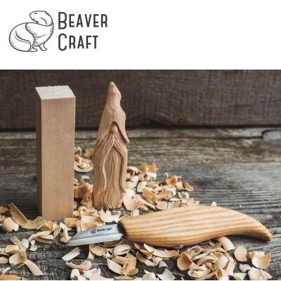 BeaverCraft DIY03 Ahşap Sihirbaz Figürü Oyma Hobi Seti  - 6