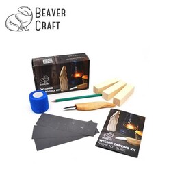 BeaverCraft DIY03 Ahşap Sihirbaz Figürü Oyma Hobi Seti - Thumbnail