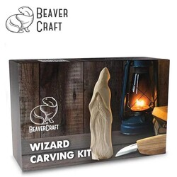 BeaverCraft DIY03 Ahşap Sihirbaz Figürü Oyma Hobi Seti - Thumbnail