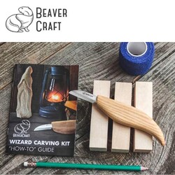 BeaverCraft DIY03 Ahşap Sihirbaz Figürü Oyma Hobi Seti - Thumbnail