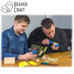 BeaverCraft DIY05 Ahşap Ayı Figürü Oyma Hobi Seti  - 5