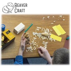 BeaverCraft DIY05 Ahşap Ayı Figürü Oyma Hobi Seti  - 6