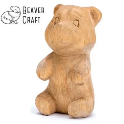 BeaverCraft DIY05 Ahşap Ayı Figürü Oyma Hobi Seti 