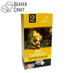 BeaverCraft DIY05 Ahşap Ayı Figürü Oyma Hobi Seti - Thumbnail