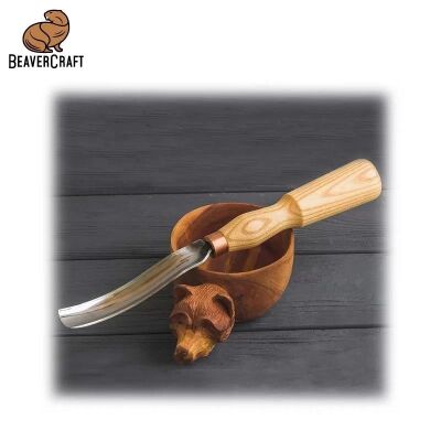 BeaverCraft G7L/20 Bükülmüş Oluklu Ahşap Oyma Iskarpelası, 20mm - 6