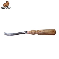 BeaverCraft G7L/20 Bükülmüş Oluklu Ahşap Oyma Iskarpelası, 20mm - Thumbnail
