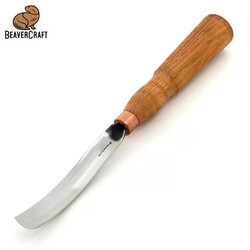 BeaverCraft G7L/22 Bükülmüş Oluklu Ahşap Oyma Iskarpelası, 22mm - Thumbnail