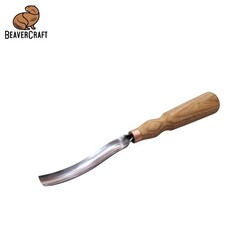 BeaverCraft G7L/22 Bükülmüş Oluklu Ahşap Oyma Iskarpelası, 22mm - Thumbnail
