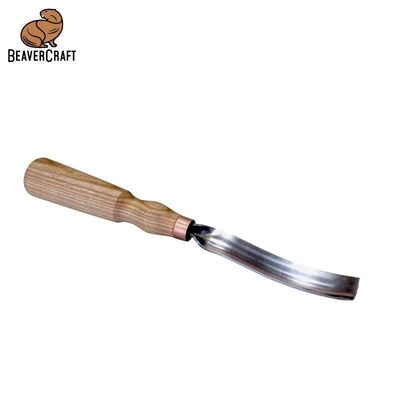 BeaverCraft G7L/22 Bükülmüş Oluklu Ahşap Oyma Iskarpelası, 22mm