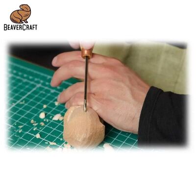 BeaverCraft K12/02 V Ağız 60 Derece Ahşap Oyma Iskarpelası - 7