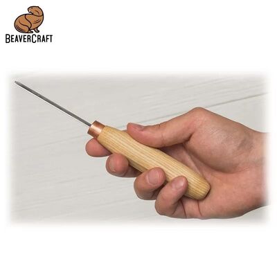 BeaverCraft K12/02 V Ağız 60 Derece Ahşap Oyma Iskarpelası