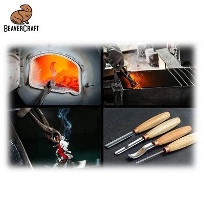 BeaverCraft K12/02 V Ağız 60 Derece Ahşap Oyma Iskarpelası