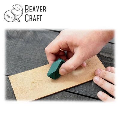 BeaverCRaft LS2P1 Deri Bileme Kayışı ve Parlatma Macunu Seti, 2 Parça