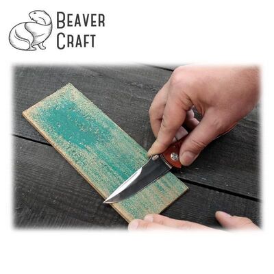 BeaverCRaft LS2P1 Deri Bileme Kayışı ve Parlatma Macunu Seti, 2 Parça