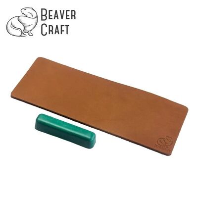 BeaverCRaft LS2P1 Deri Bileme Kayışı ve Parlatma Macunu Seti, 2 Parça BeaverCRaft LS2P1 Deri Bileme Kayışı ve Parlatma Macunu Seti, 2 Parça