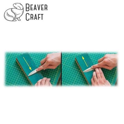BeaverCraft LS2P11 Deri Bileme Kayışı ve Parlatma macunu Seti, 3 Parça