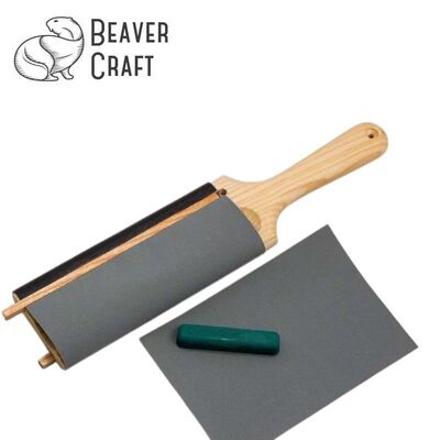 BeaverCRaft LS5P1 Kanca Bıçaklar ve Bükülmüş Iskarpelalar için Bileme ve Kılağı Alma Kılavuzu Seti, 4 Parça