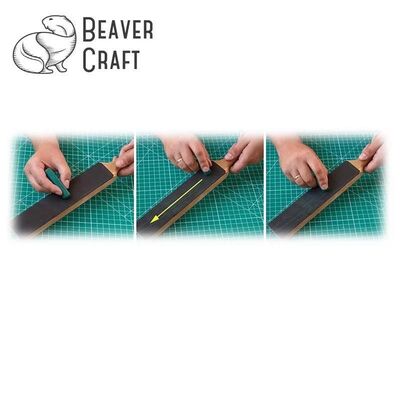 BeaverCraft LS6P1 Çift Yüzeyli Deri Masat ve Parlatma Macunu Seti, 2 Parça