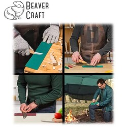 BeaverCraft LS7P03 Deri Parlatma Kayışı ve Macunu Seti, 4 Parça - Thumbnail