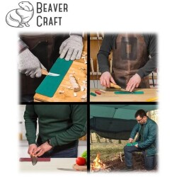 BeaverCraft LS7P03 Deri Parlatma Kayışı ve Macunu Seti, 4 Parça - 3