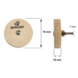 BeaverCraft PW1 Deri Parlatma ve Bileme Tekerleği, 76 mm - 3