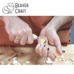 BeaverCraft S01 Ahşap Kuksa Kaşık Oyma Bıçağı Seti, 4 Parça - 4