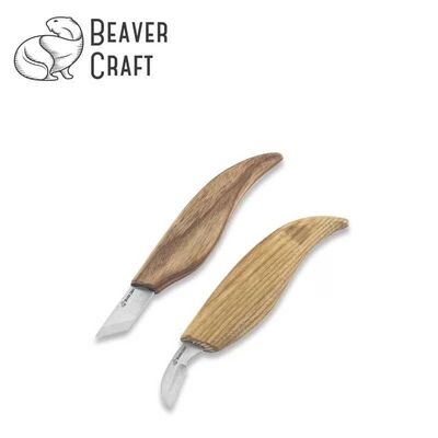 BeaverCraft S04 Geometrik Ahşap Oyma Bıçağı Seti, 4 Parça