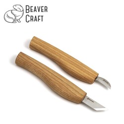 BeaverCraft S04 Geometrik Ahşap Oyma Bıçağı Seti, 4 Parça - Thumbnail