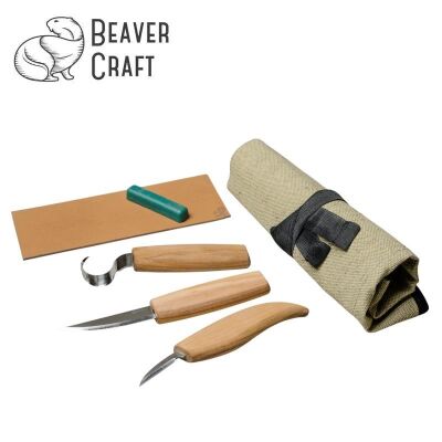 BeaverCraft S13 Ahşap Kuksa Kaşık Oyma Bıçağı Seti, 6 Parça - 1