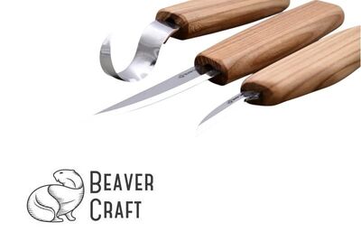 BeaverCraft S13 Ahşap Kuksa Kaşık Oyma Bıçağı Seti, 6 Parça