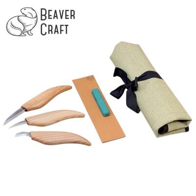 BeaverCraft S15 Çip Oyma ve Yontma Bıçağı Seti, 6 Parça