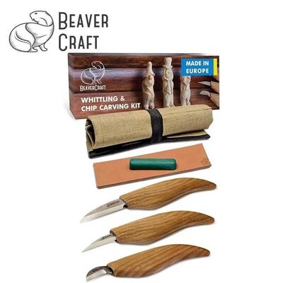 BeaverCraft S15 Çip Oyma ve Yontma Bıçağı Seti, 6 Parça