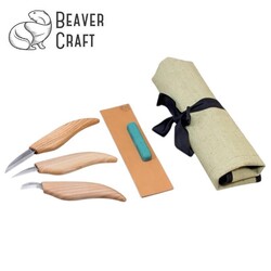 BeaverCraft S15 Çip Oyma ve Yontma Bıçağı Seti, 6 Parça - Thumbnail