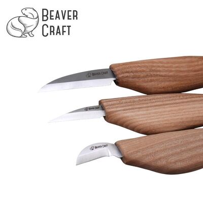 BeaverCraft S15 Çip Oyma ve Yontma Bıçağı Seti, 6 Parça