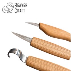 BeaverCraft S17 Ahşap Oyma Bıçağı Seti, 6 Parça - Thumbnail