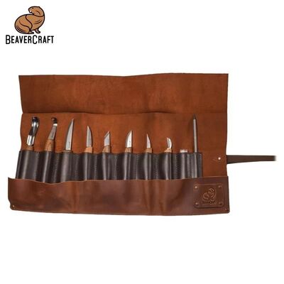 BeaverCraft S18X Premium Ceviz Saplı Ahşap Oyma Seti, 11 Parça