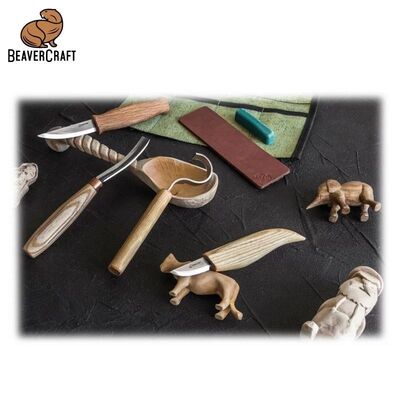 BeaverCraft S43 Profesyonel Kaşık ve Kuksa Oyma Seti, 7 Parça BeaverCraft S43 Profesyonel Kaşık ve Kuksa Oyma Seti, 7 Parça