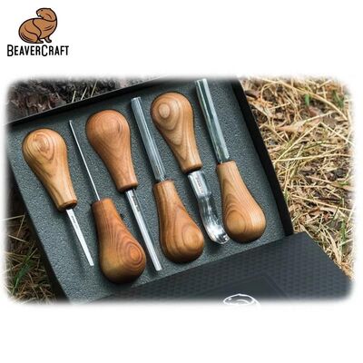 BeaverCraft SC05 Avuç İçi Ahşap Oyma Iskarpela Seti, 6 Parça