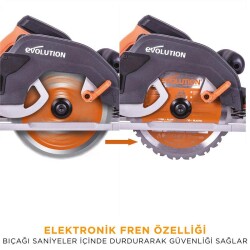 Evolution 027-0003A R185CCSX+ Daire Testere, 185mm - 9