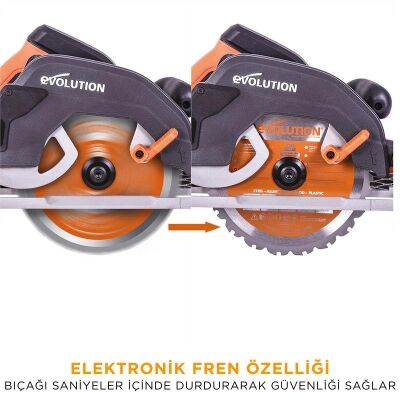 Evolution 027-0003A R185CCSX+ Daire Testere, 185mm - 9