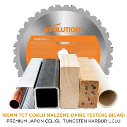 Evolution 027-0003C R185CCS Daire Testere, 185mm - Thumbnail