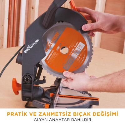 Evolution 046-0003A R210CMS Bileşik Gönye Kesme Makinesi, 210mm - 7
