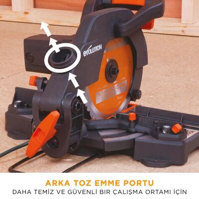 Evolution 046-0003A R210CMS Bileşik Gönye Kesme Makinesi, 210mm - 8